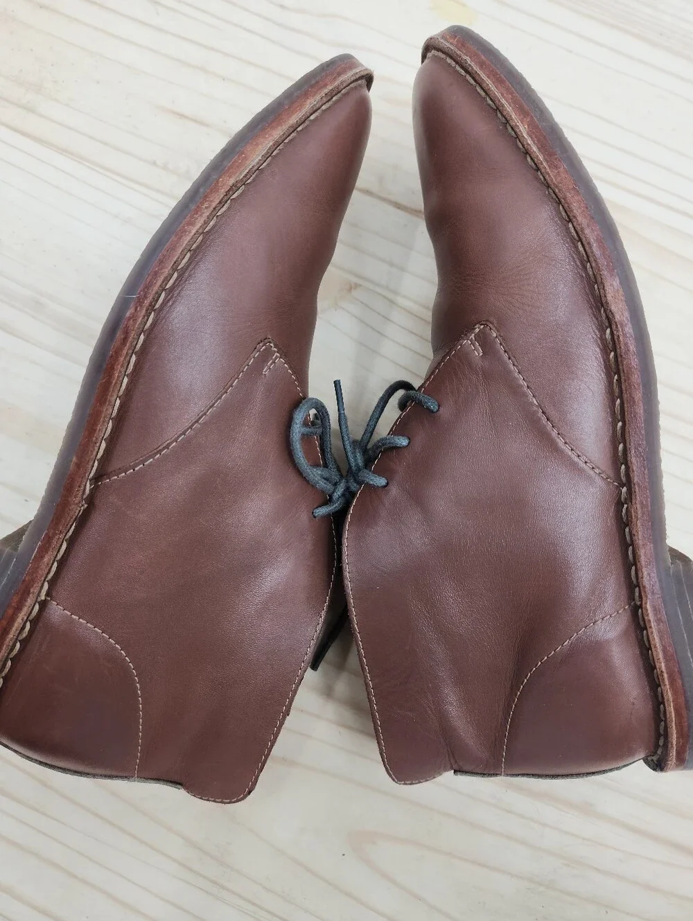 Cole Haan Men’s Chukka Boots Brown Leather Lace Up Size 8.5 Preppy Casual